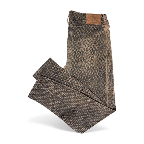 True Religion Halle Mohave Lonestar Snake Print Skinny Jeans size 26 - Picture 2 of 10